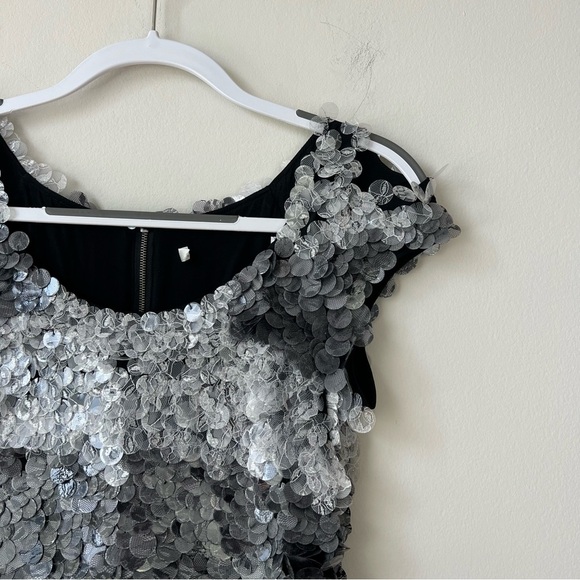 Vintage Y2k DVF Diane Von Furstenberg Big Sequin Party Mini Dress - Picture 4 of 7